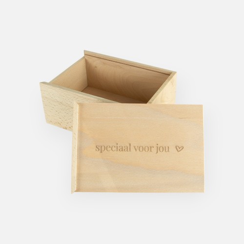 Houten kistje met schuifdeksel - 'Speciaal voor jou'