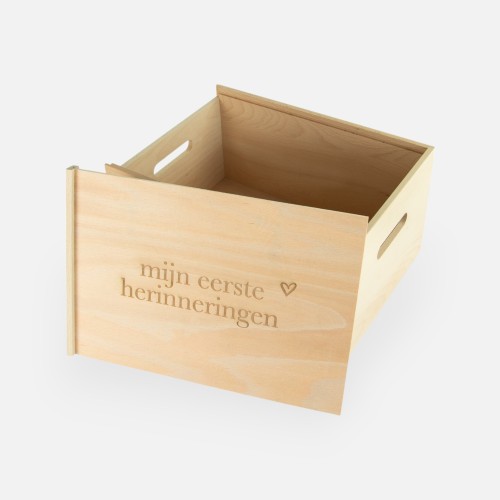 Memorybox met schuifdeksel - 'mijn eerste herinneringen'