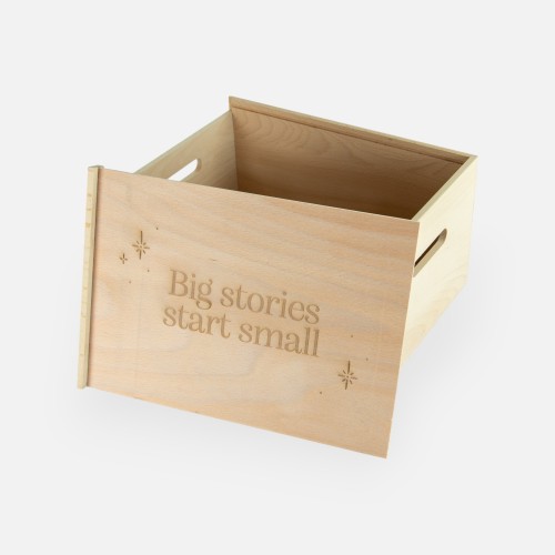 Memorybox met schuifdeksel - 'Big stories start small'
