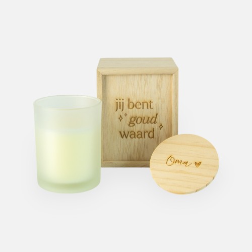 Geschenkset houten kistje...