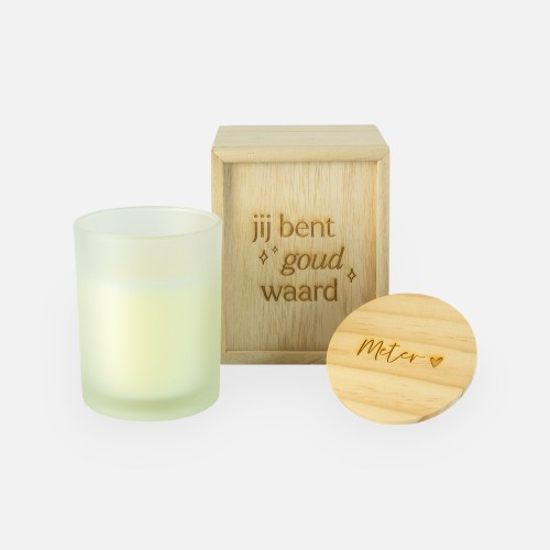 Geschenkset houten kistje...