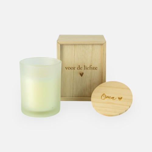 Geschenkset houten kistje...