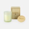 Geschenkset houten kistje met schuifdeksel & geurkaars wit - 'Voor de liefste' / 'Oma'