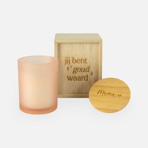 Geschenkset houten kistje...