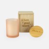 Coffret cadeau en bois avec couvercle coulissant et bougie parfumée blush - 'Jij bent goud waard' / 'Mama'