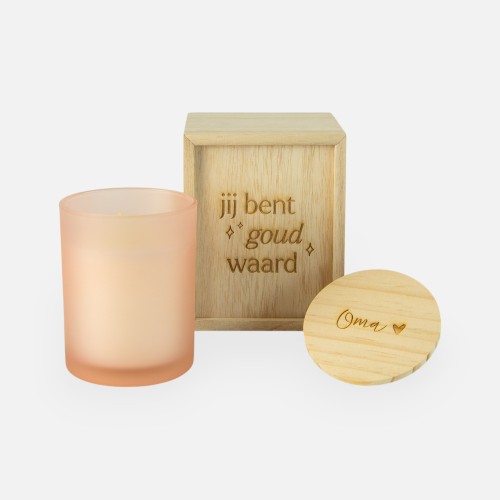 Geschenkset houten kistje...