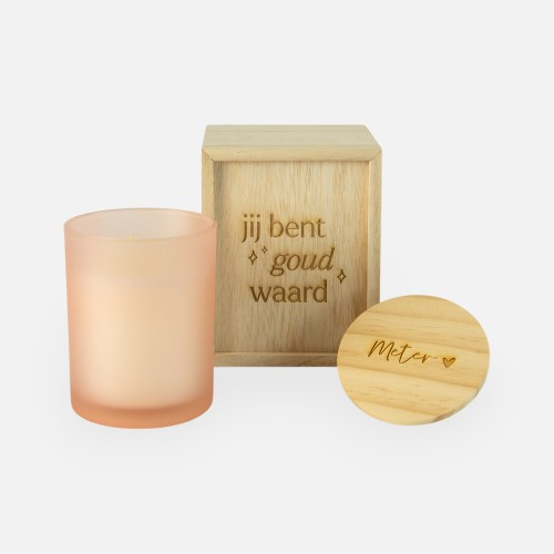 Geschenkset houten kistje...