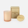 Coffret cadeau en bois avec couvercle coulissant et bougie parfumée blush - 'Voor de liefste' / 'Oma'