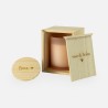 Coffret cadeau en bois avec couvercle coulissant et bougie parfumée blush - 'Voor de liefste' / 'Oma'