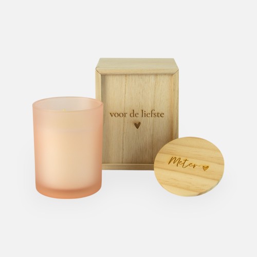 Geschenkset houten kistje...