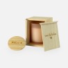Coffret cadeau en bois avec couvercle coulissant et bougie parfumée blush - 'Voor de liefste' / 'Meter'
