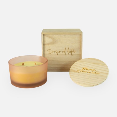 Geschenkset houten kistje...