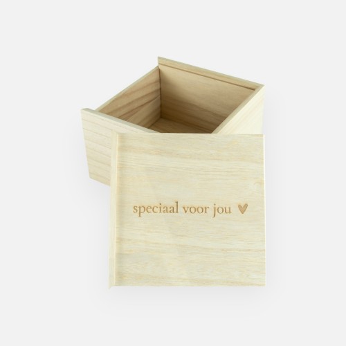 Houten kistje met schuifdeksel - 'Speciaal voor jou'