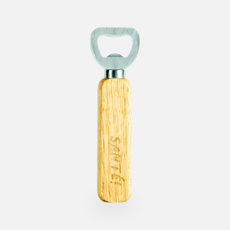 Houten flesopener - 'Santé!'