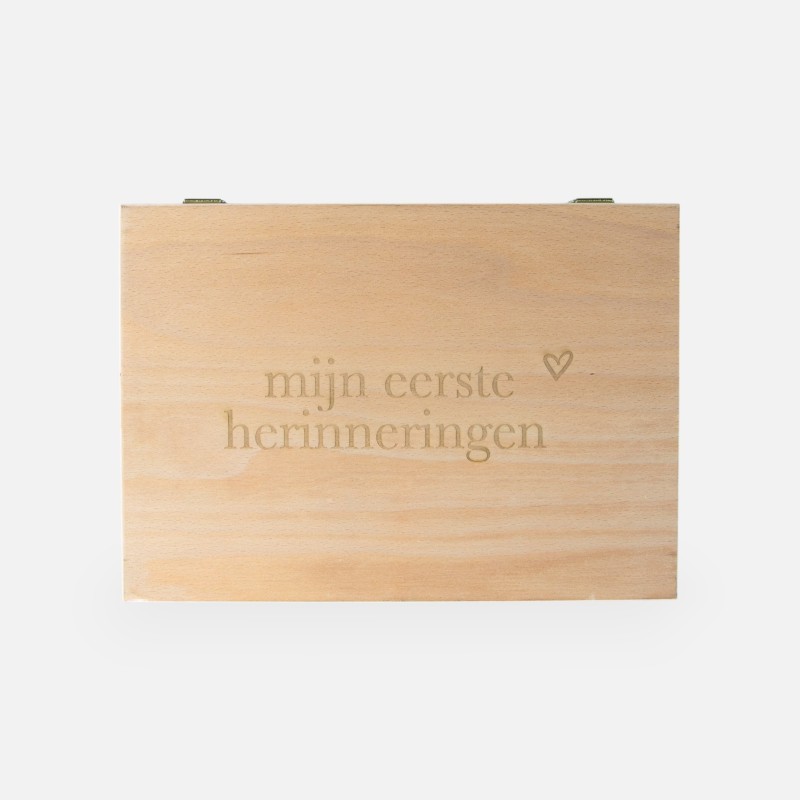Memorybox met klapdeksel - 'mijn eerste herinneringen'
