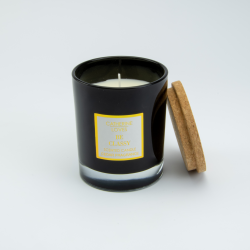 Geurkaars (cederhout) zwart...