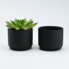 Bloempotje keramiek zwart