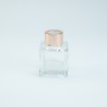 Parfumflesje vierkant met "rose gold" schroefdop - 50 ml