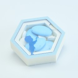 Doosje acryl zeshoek jongen