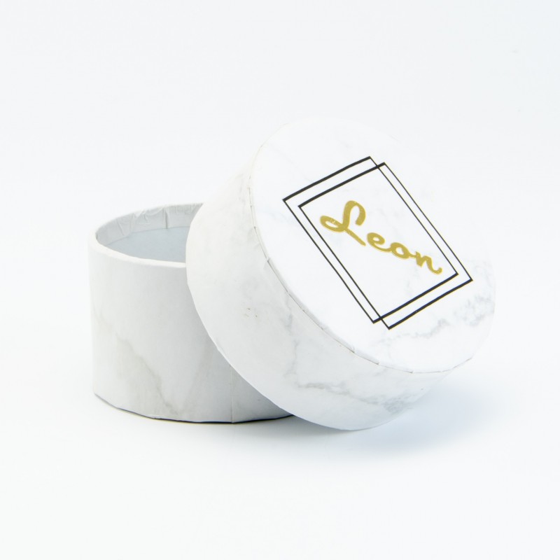 Hard doosje rond - marmer look