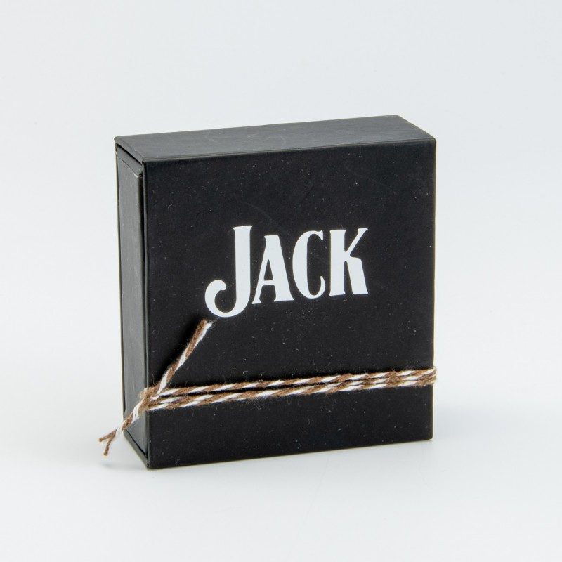 Hard vierkant doosje met magneet - zwart