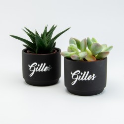 Bloempotje keramiek zwart