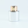 Parfumflesje cylinder zilver met "rose gold" schroefdop - 50 ml