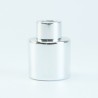 Parfumflesje cylinder zilver met zilveren schroefdop - 50 ml