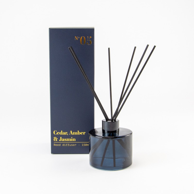 Luxe diffuser set incl. geurolie blauw getint – 150 ml