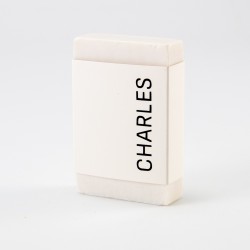 Voorgevouwen wikkel zeep - wit