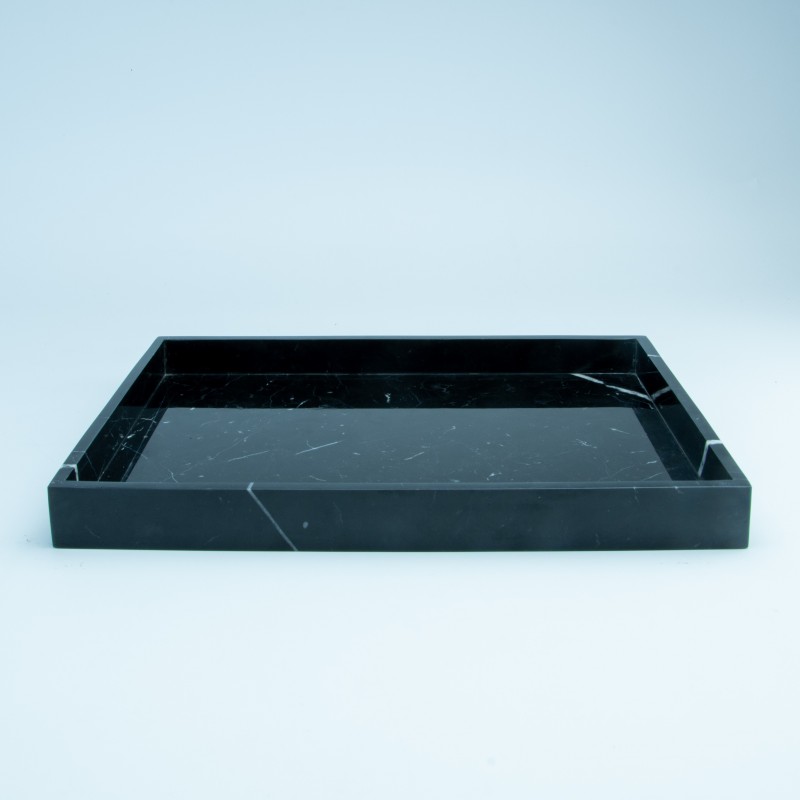 Marmeren dienblad zwart - rechthoek 40cm x 30cm x 4cm