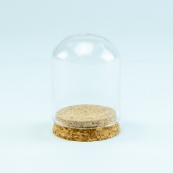 Glazen globe met kurkstop