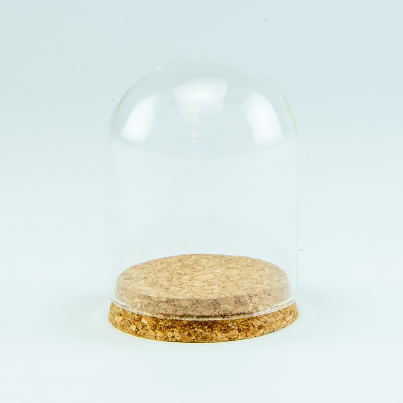 Glazen globe met kurkstop