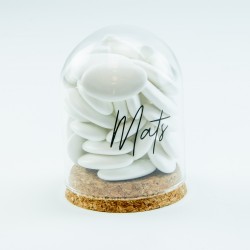 Glazen globe met kurkstop