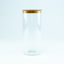Glazen cylinder pot met...