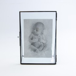 Fotokader op voet in glas -...