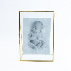 Fotokader op voet in glas -...