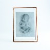 Fotokader op voet in glas - rosé goud