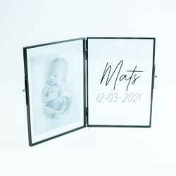 Fotokader dubbel in glas -...