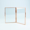 Fotokader dubbel in glas - rosé goud
