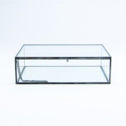 Giftbox rechthoek glas small - zwart