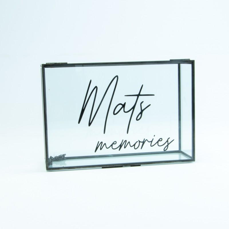 Giftbox rechthoek glas small - zwart