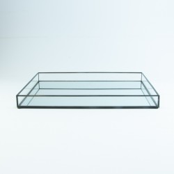 Dienblad rechthoek in glas...