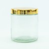 Pot cylindre transparant couvercle or - 740ml