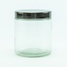 Pot cylindre transparant couvercle noir - 740ml