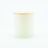 Bougie parfumée blanc avec couvercle bois - medium