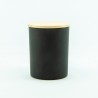 Bougie parfumée noir avec couvercle bois - small