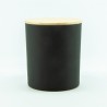 Bougie parfumée noir avec couvercle bois - large