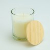 Bougie parfumée transparant avec couvercle bois - small