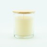 Bougie parfumée transparant avec couvercle bois - medium